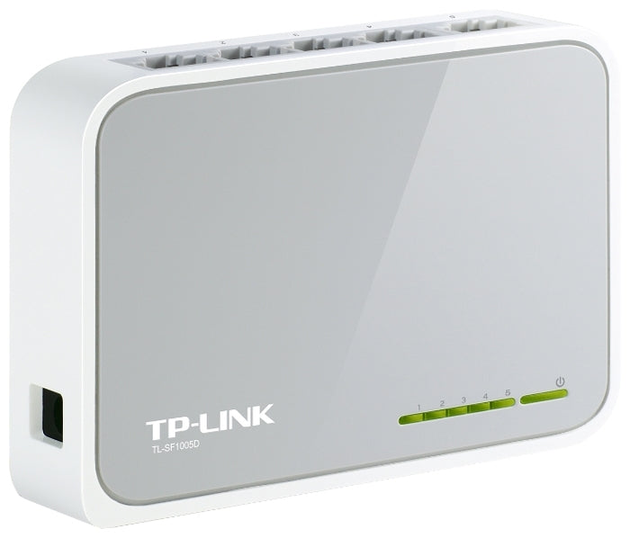 TL-SF1005D, TP-Link, 5-port 10/100M mini Desktop Switch, 5 10/100M RJ45 ports, Plastic case