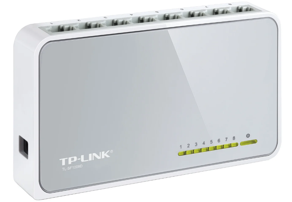 TL-SF1008D, TP-Link, 8-port 10/100M mini Desktop Switch, 8 10/100M RJ45 ports, Plastic case