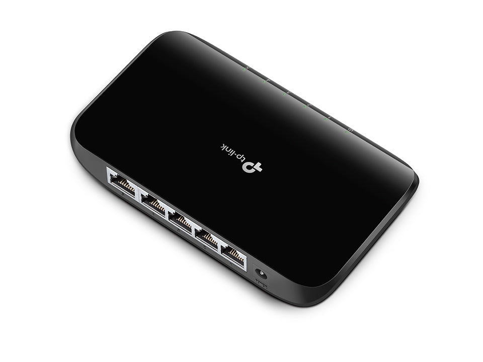 TL-SG1005D, TP-Link, 5-port Gigabit Switch, 5 10/100/1000M RJ45 ports, plastic case